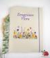 Preview: Zeugnismappe Hülle handgemacht Blumen floral Wiese